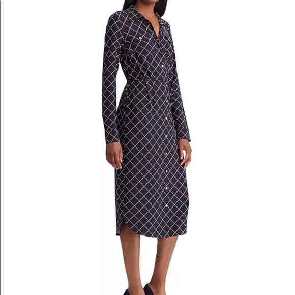 Ralph Lauren Navy Logo Shirt Dress - Picture 1 of 13